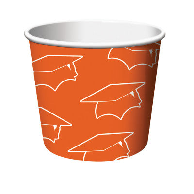Grad Treat Cups Printed - Orange