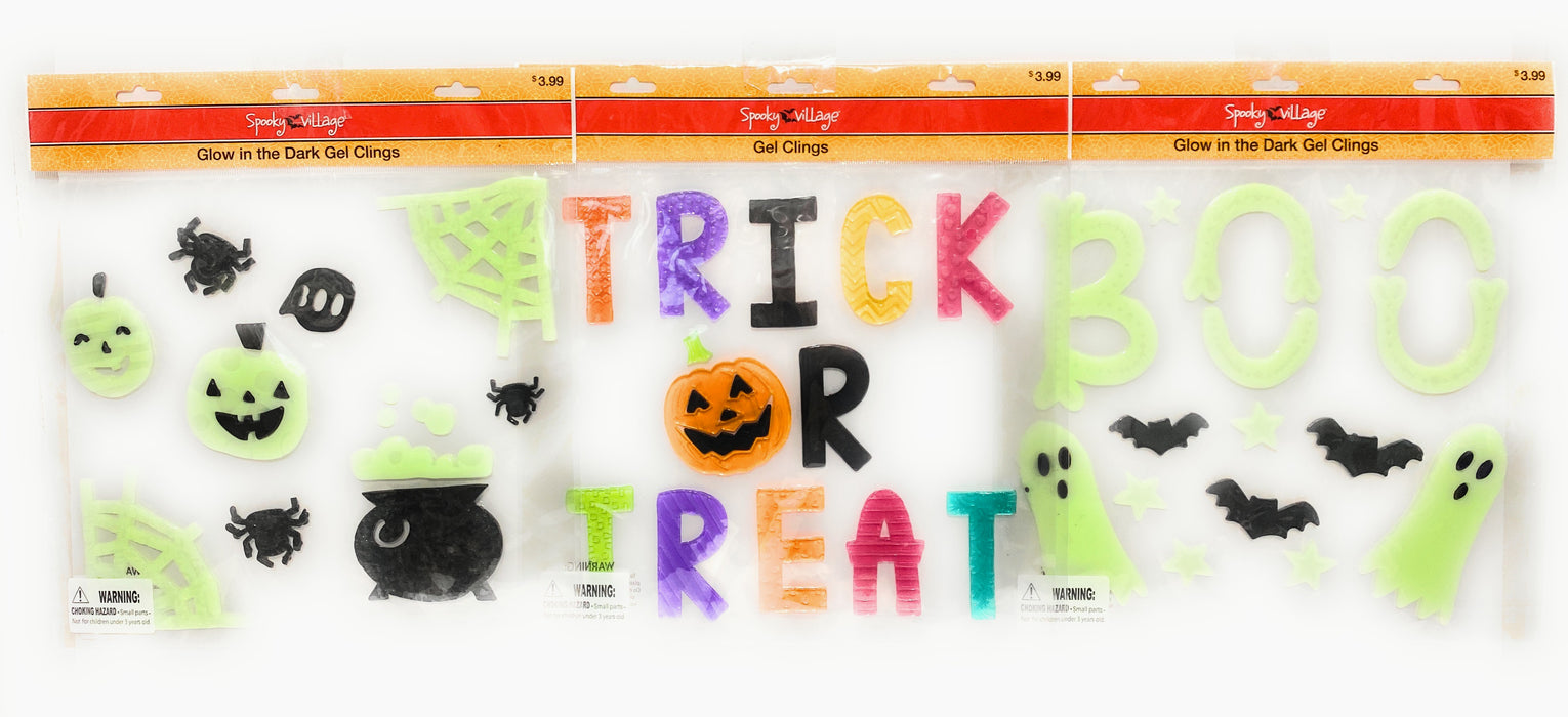 Halloween Assorted Gel Clings