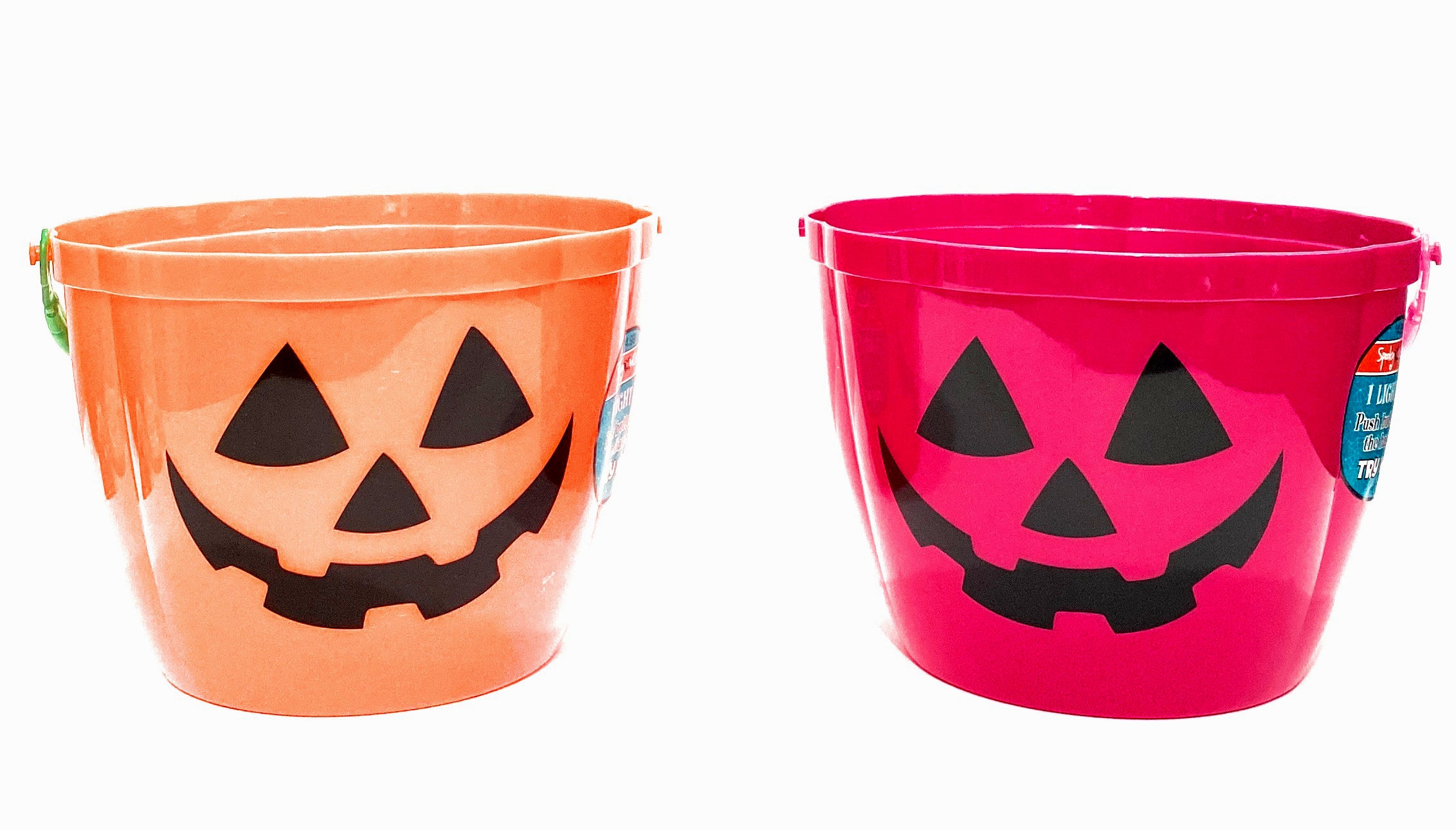 Halloween Printed Light Up Jack-O-Lantern Candy Bucket - Assorted Colors